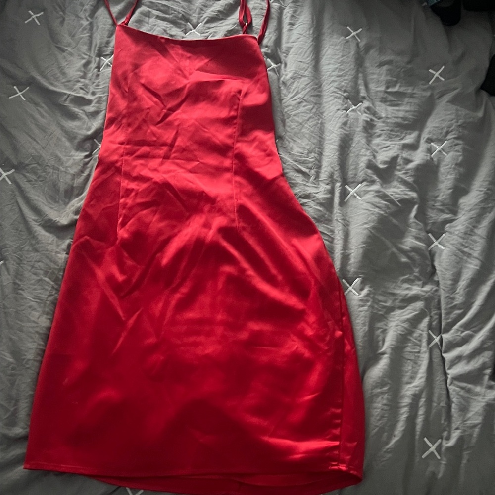 Red Spaghetti Strap Dress